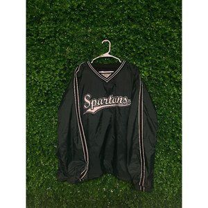 Vintage Michigan State Spartans Pullover Jacket, Adult Mens Large, College